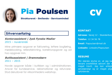 Eksempel på CV - Skolesekretær